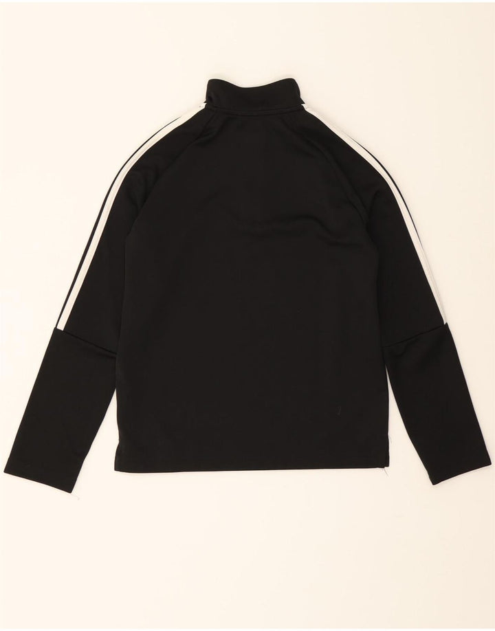 ADIDAS Girls Climalite Zip Neck Pullover Tracksuit Top 11-12 Years Black Vintage Adidas and Second-Hand Adidas from Messina Hembry 