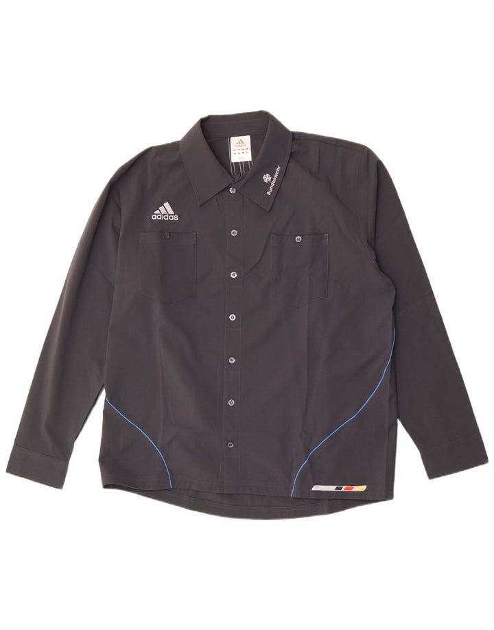Cămașă grafică pentru bărbați Adidas Marea Britanie 44/46 Poliester mare bleumarin