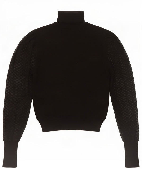 Pulover cu gât rulat Zara pentru femei UK 12 Medium Negru