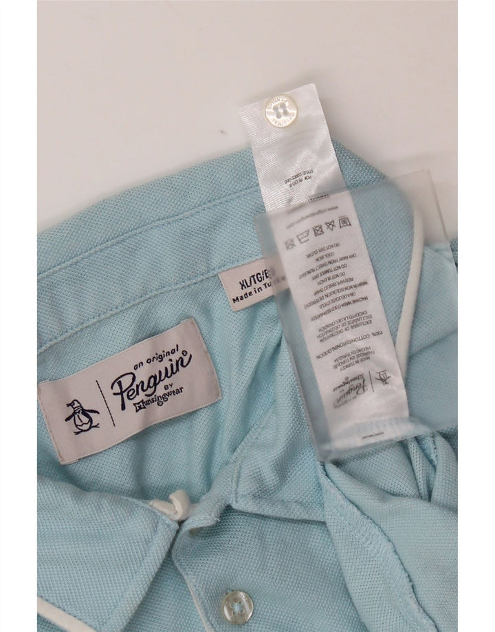 Tricou polo pentru bărbați Penguin XL, bumbac albastru