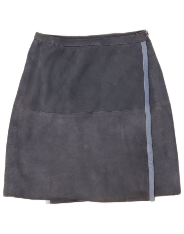 Fusta Wrap Vintage pentru femei IT 44 Medium W25 Acetat gri