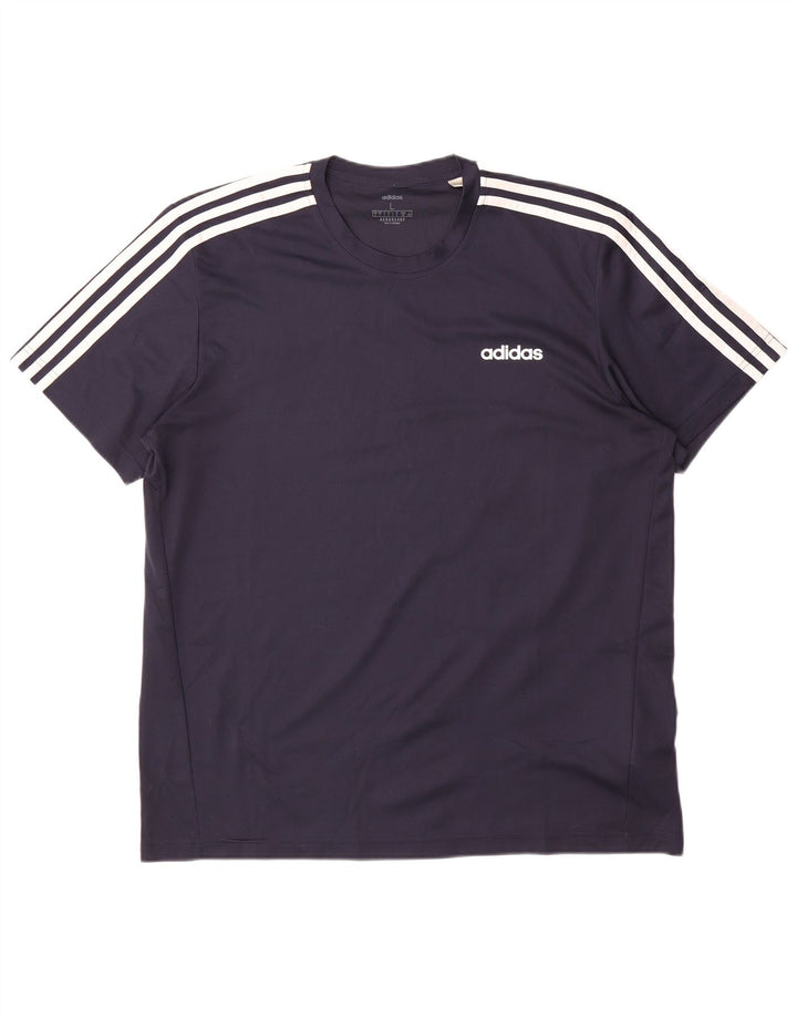 Tricou pentru bărbați Adidas Aeroready Top mare poliester bleumarin