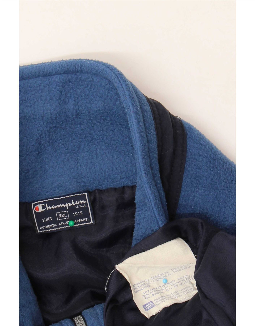 Jachetă fleece pentru bărbați Champion UK 44 2XL Albastru Poliester