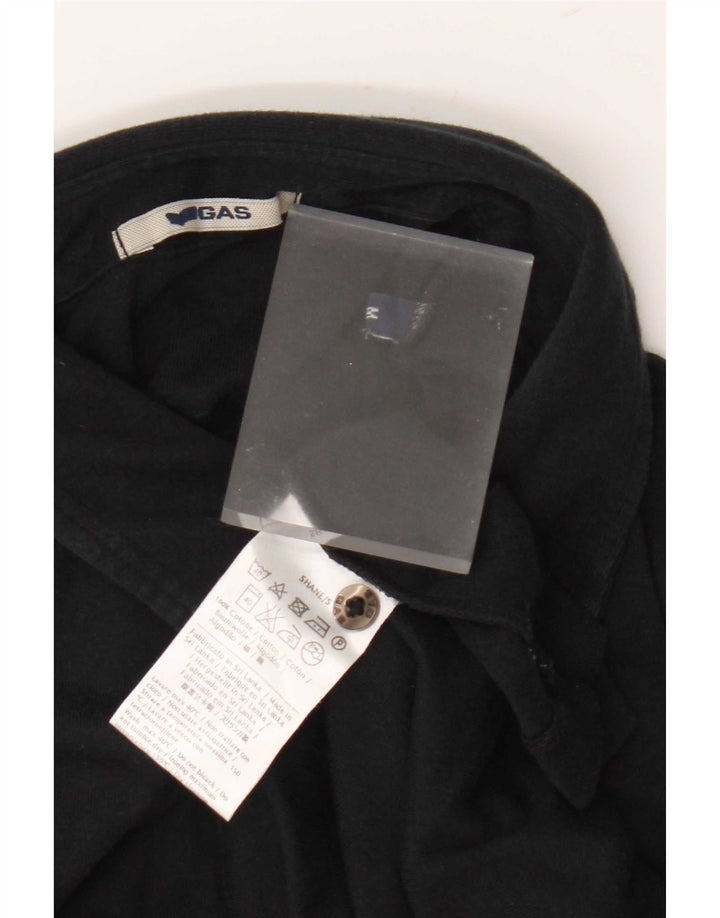 Tricou polo Gas pentru femei UK 12, bumbac mediu negru