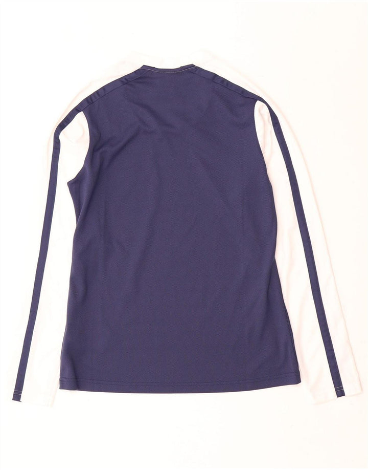 Tricou pentru bărbați Nike Dri Fit Top cu mânecă lungă, mediu, bleumarin, poliester color bloc