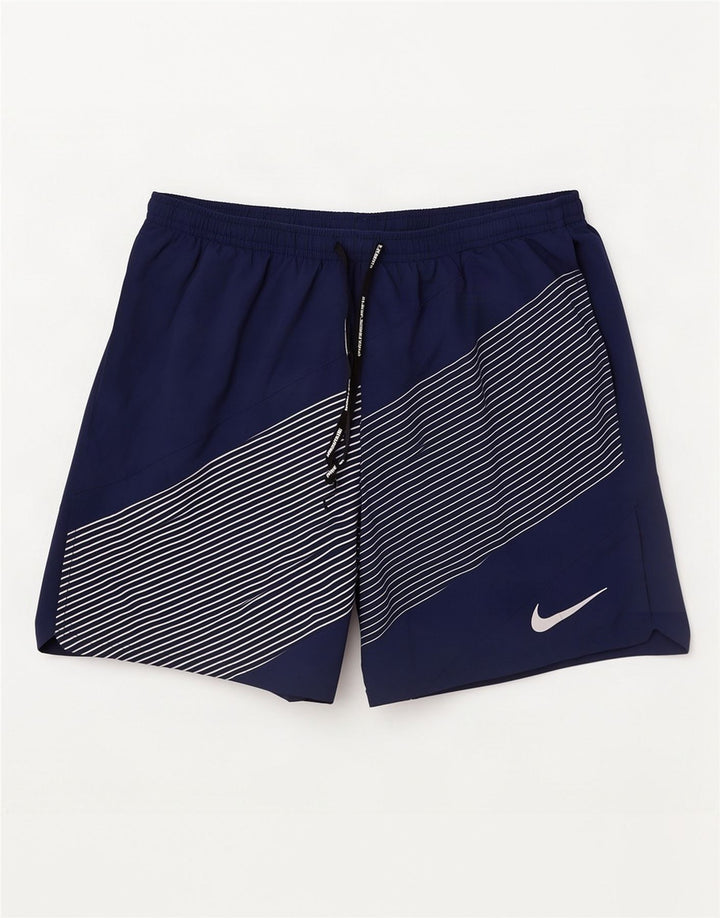 Pantaloni scurți sport Nike Dri Fit pentru bărbați, mari, albastru, poliester cu dungi