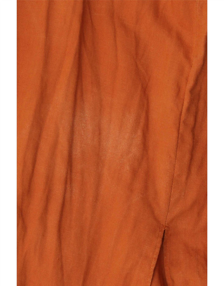 Rochie de soare maxi pentru femei Zara UK 6 XS Orange Lyocell
