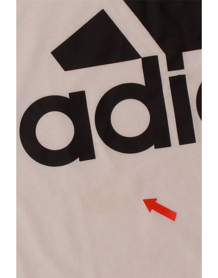 ADIDAS Mens Aeroready Graphic T-Shirt Top Small White Vintage Adidas and Second-Hand Adidas from Messina Hembry 