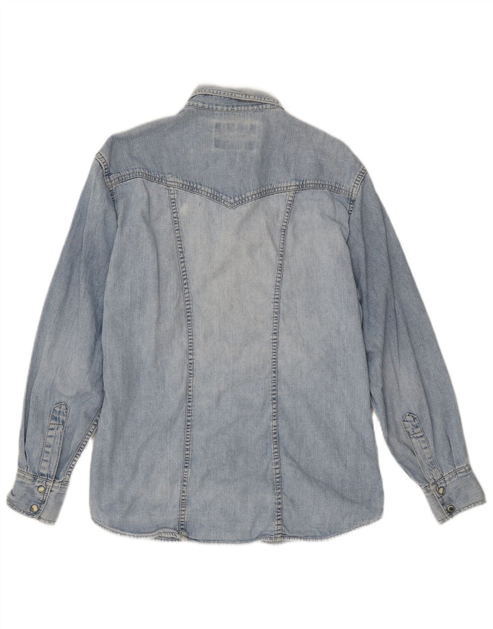 Cămașă din blugi Wrangler pentru femei UK 14 Large Blue
