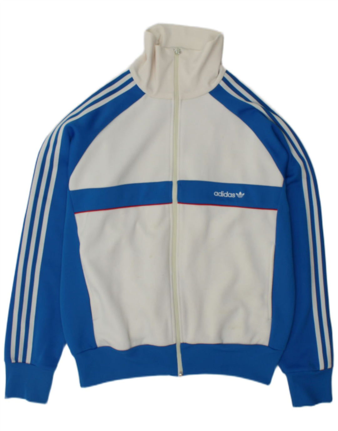 Jachetă de trening pentru bărbați Adidas, mare, alb, din poliester
