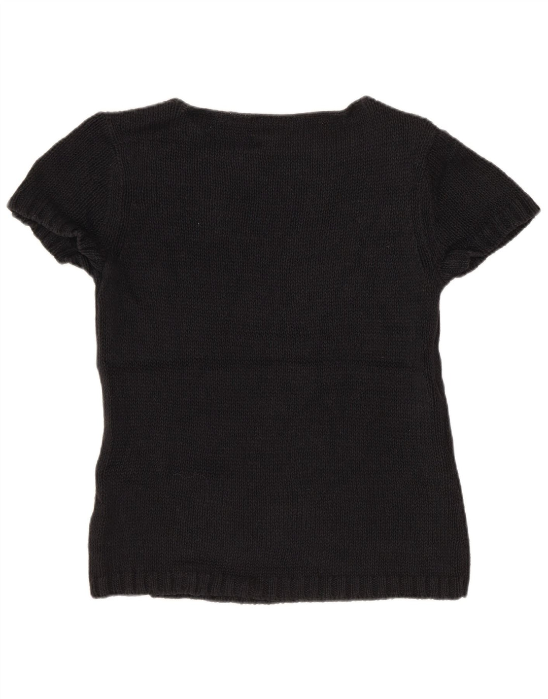 Eddie Bauer Pulover cu gât de barcă pentru femei UK 12 Medium Negru