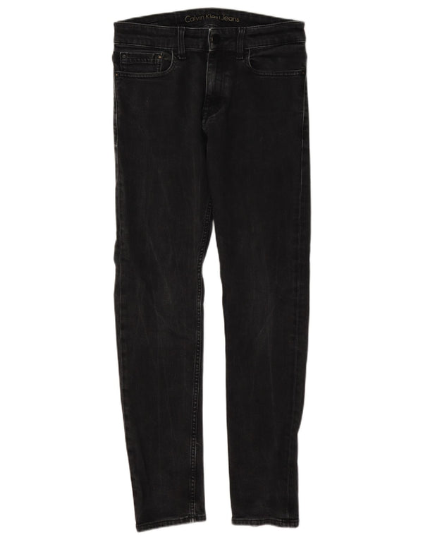 Blugi skinny pentru bărbați Calvin Klein W28 L32 bumbac negru