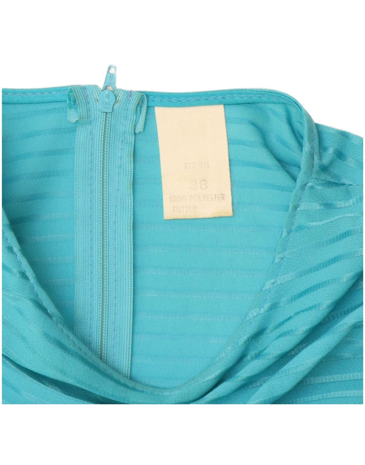 Rochie de damă vintage în formă de A EU 38 Poliester cu dungi albastre medii
