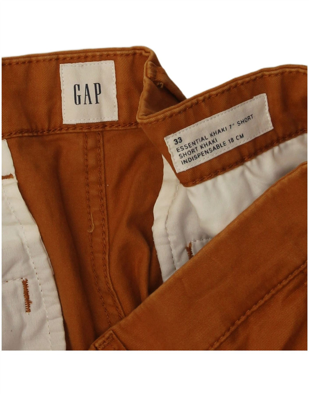 Pantaloni scurți chino pentru bărbați Gap W33, bumbac maro mediu