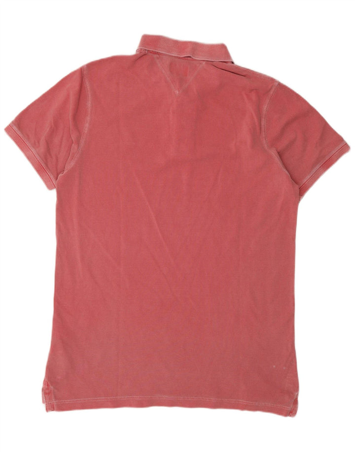 Tricou polo Tommy Hilfiger pentru bărbați, bumbac roșu mare