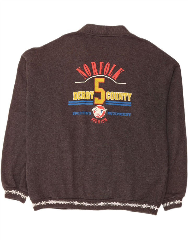 Pulover cardigan grafic pentru bărbați VINTAGE 2XL gri