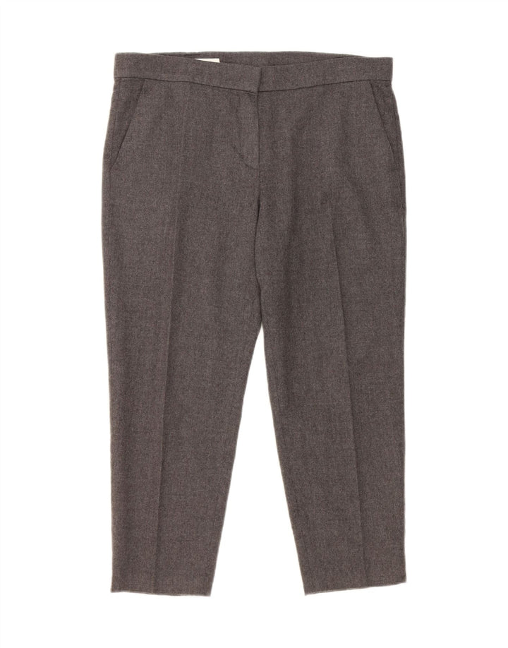Pantaloni de costum Capri pentru femei Escada EU 40 Mediu L34 L23 Lână gri