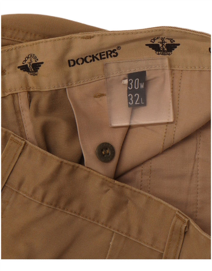 Pantaloni chino pentru bărbați DOCKERS Kakis cu cuplare L30 L32 bumbac bej