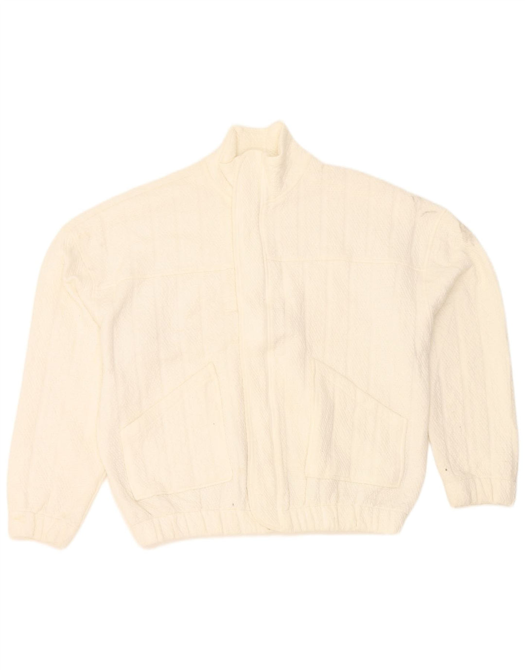 Jachetă bomber supradimensionată pentru femei Zara UK 6 XS Poliester alb