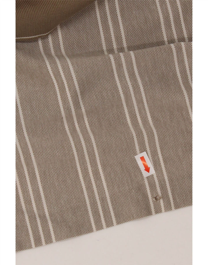 Tricou polo pentru bărbați NIKE UK 39/41 Medium Bej cu dungi