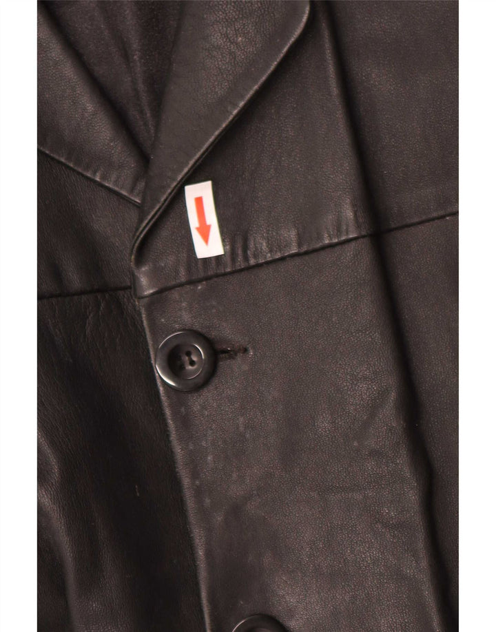Jachetă de piele vintage pentru bărbați UK 40 Large Black