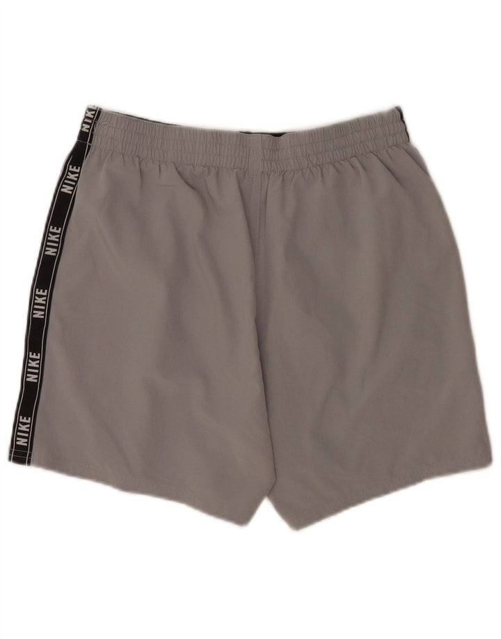 Pantaloni scurți sport grafic Nike pentru bărbați, gri mediu, poliester color bloc