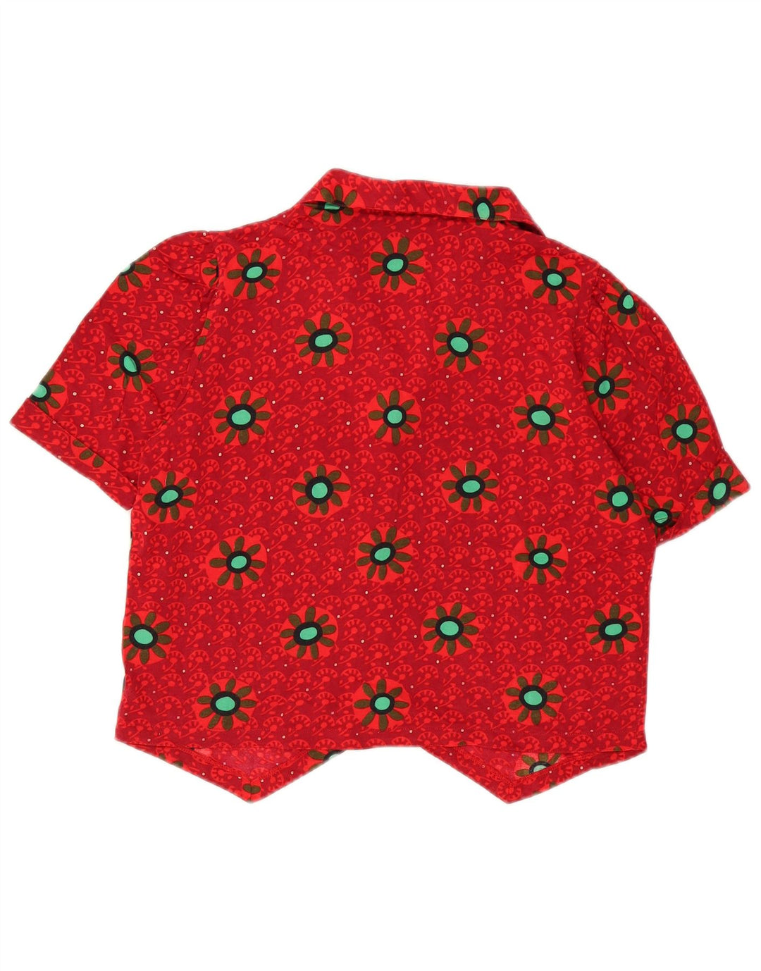 Bluză cămașă cu mânecă scurtă pentru femei Codice UK 16, mare, roșu, floral