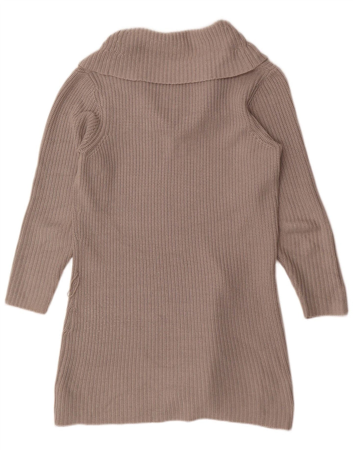 Rochie cu pulover cu mânecă lungă pentru femei Marks & Spencer, cu gât rulat, UK 12, gri mediu