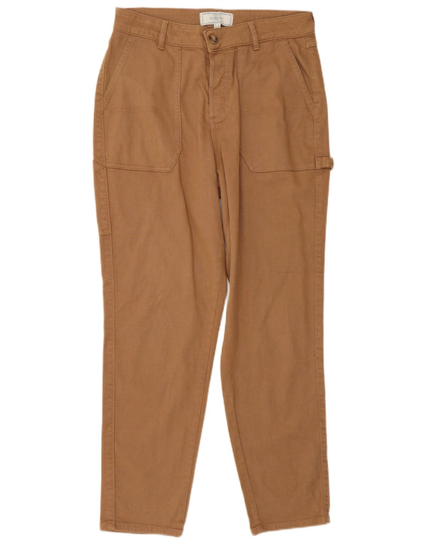 Pantaloni cargo conici pentru femei Fat Face UK 10 Small W28 L28 Maro Bumbac