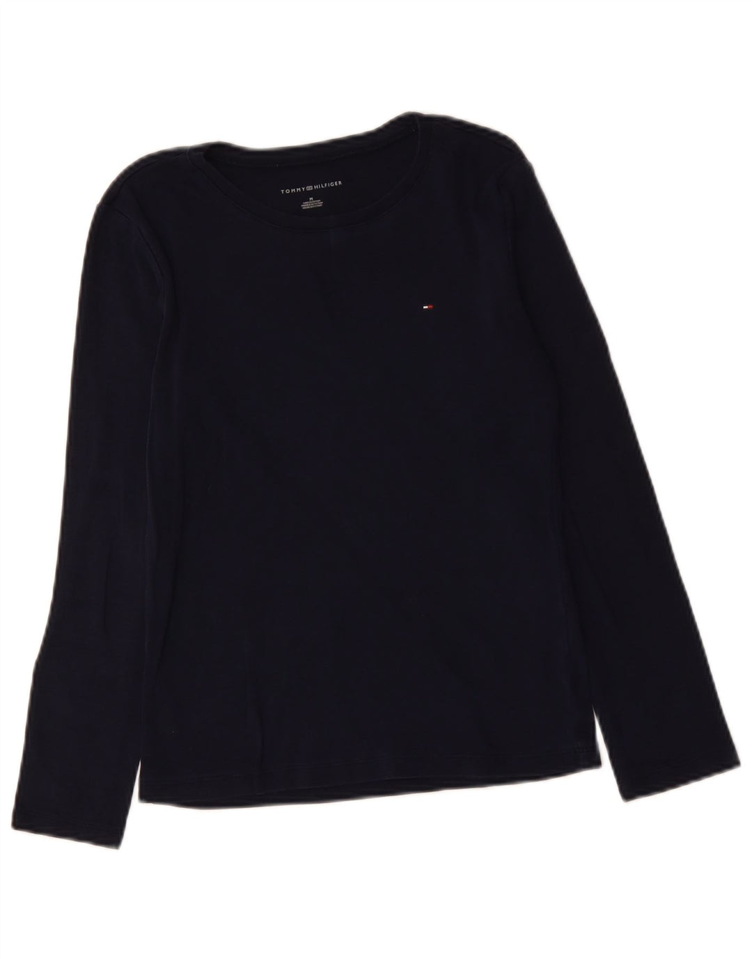 TOMMY HILFIGER Top pentru femei cu mânecă lungă UK 12 Medium bleumarin Bumbac