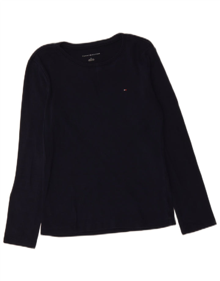TOMMY HILFIGER Top pentru femei cu mânecă lungă UK 12 Medium bleumarin Bumbac