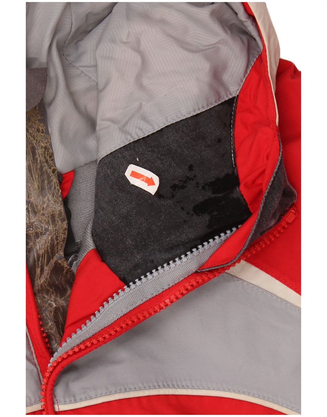 Jachetă Windbreaker NIKE Storm-Fit pentru femei UK 14 Medium Red Colorblock