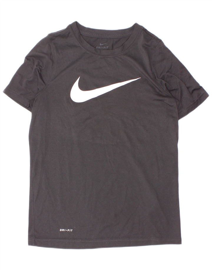 Tricou grafic Nike Dri Fit pentru băieți Top 10-11 ani Poliester mediu negru