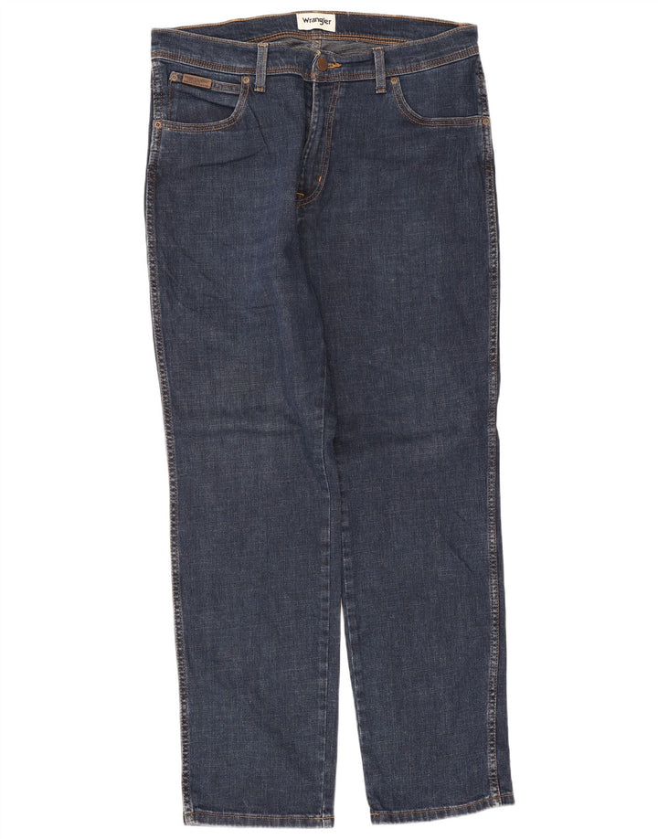 Blugi slim pentru bărbați Wrangler W36 L30 bumbac bleumarin