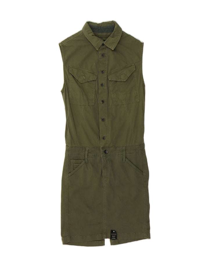 G-STAR Womens Playsuit UK 6 XS Khaki Cotton Vintage G-Star and Second-Hand G-Star from Messina Hembry 