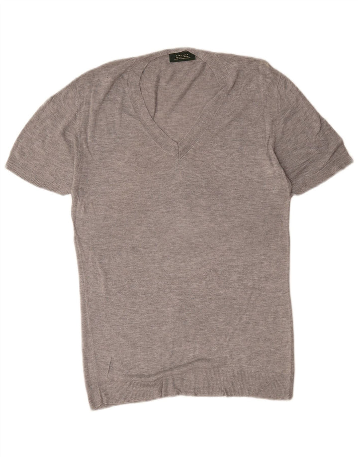 Tricou pentru bărbați Zara Top mare, gri pete