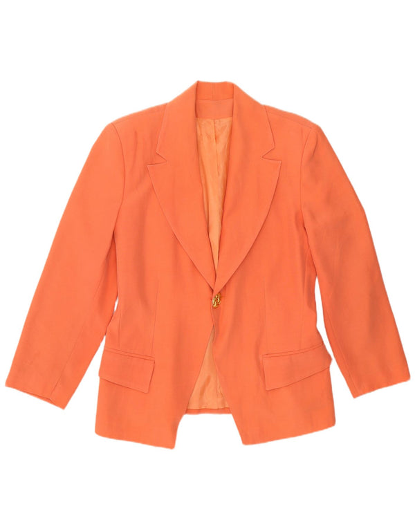 Jachetă vintage pentru femei, cu 1 nasture, portocaliu mediu UK 14