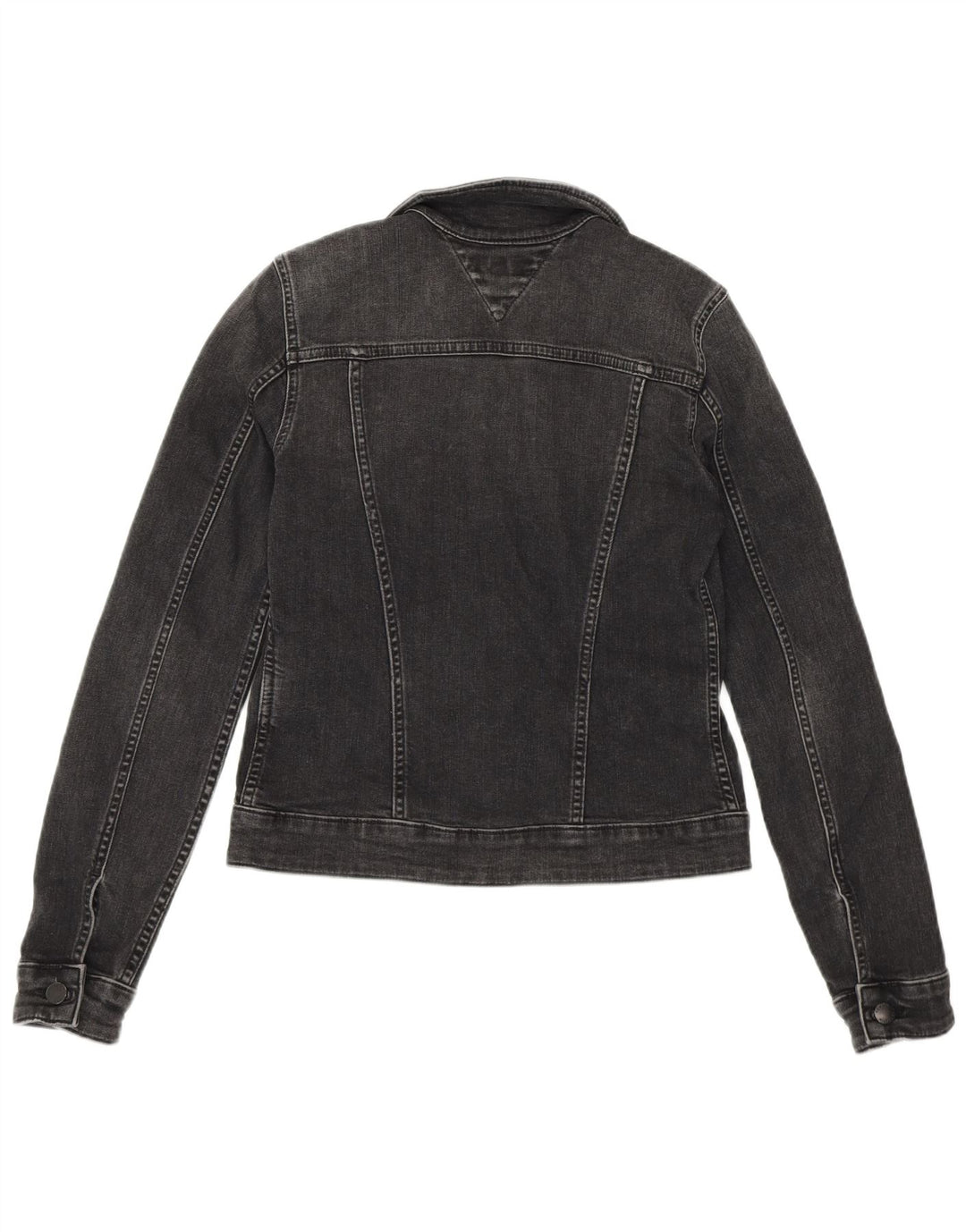 Jachetă de denim crop pentru femei Tommy Hilfiger US 6, bumbac gri mediu