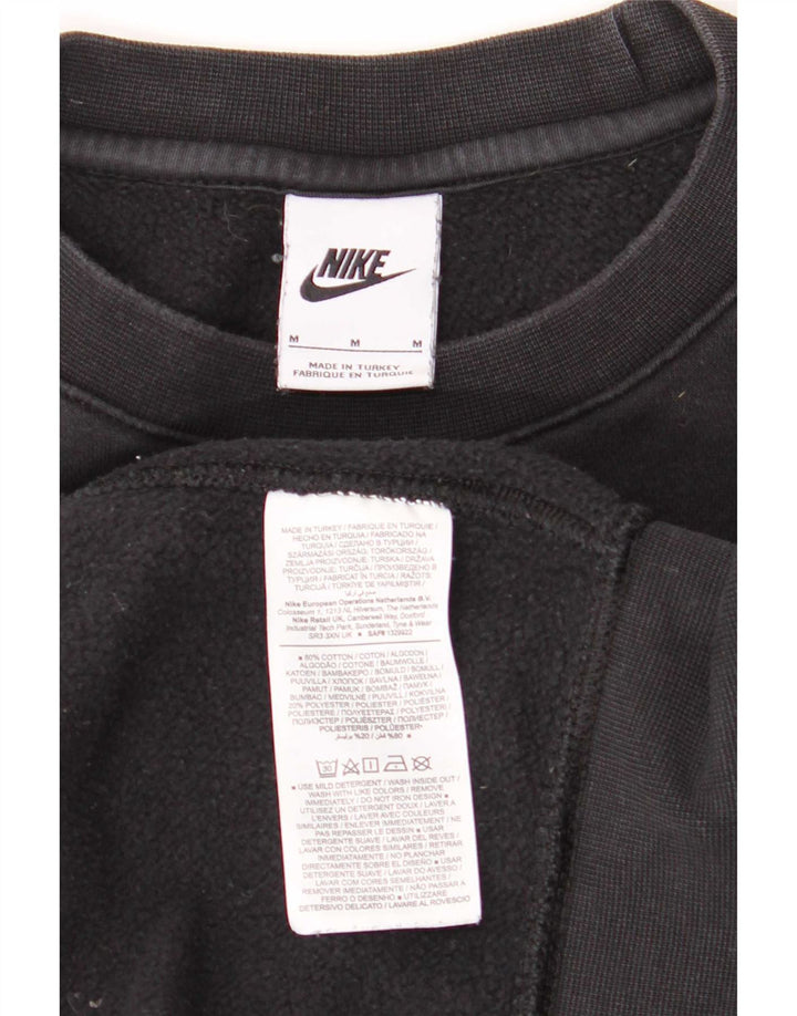 Hanorac grafic pentru bărbați Nike Pulover mediu din bumbac negru