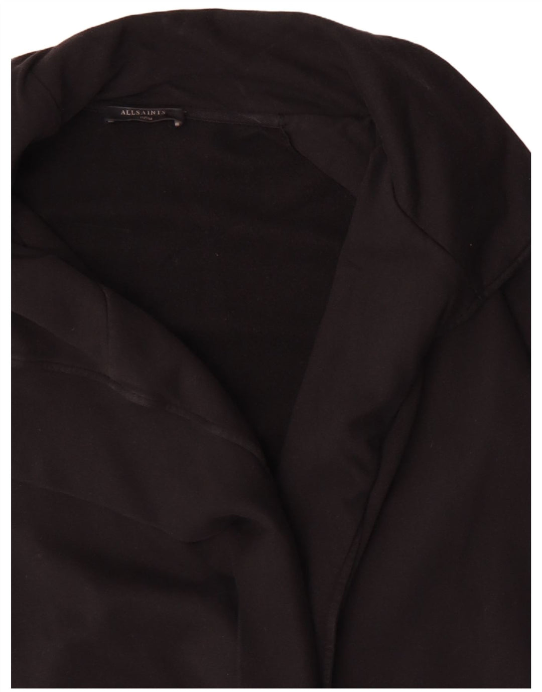 ALL SAINTS Pulover cardigan cu paragate supradimensionat pentru femei UK 14 Medium Black