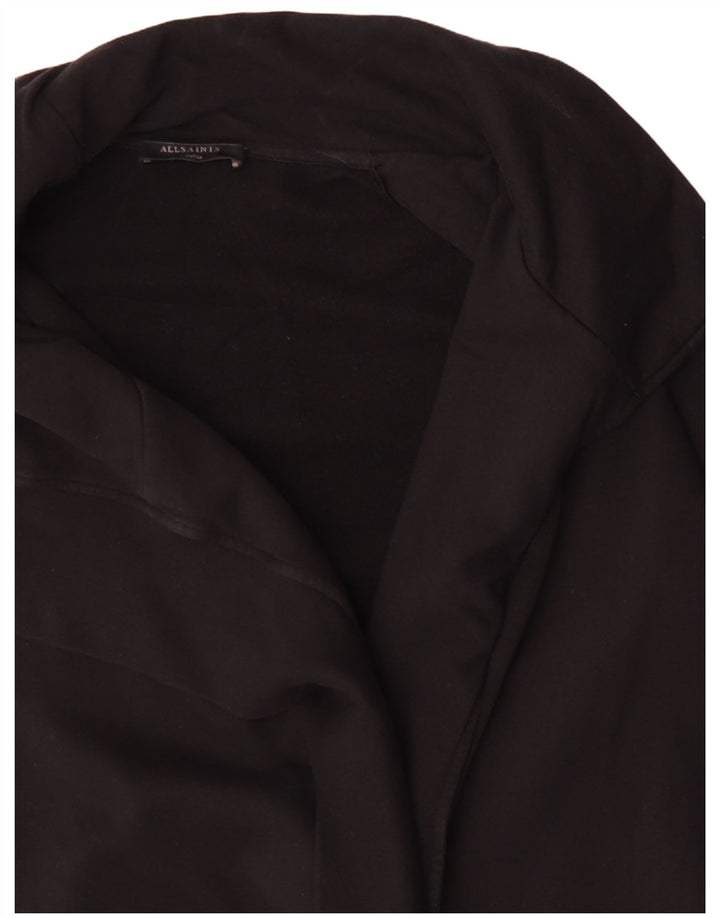 ALL SAINTS Pulover cardigan cu paragate supradimensionat pentru femei UK 14 Medium Black