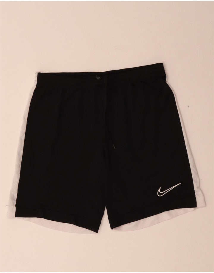 Pantaloni scurți sport Nike Dri Fit pentru femei UK 14 Medium Black Colorblock Poliester