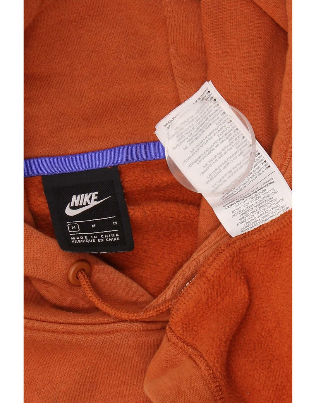 Pulover supradimensionat pentru femei Nike UK 14 bumbac portocaliu mediu