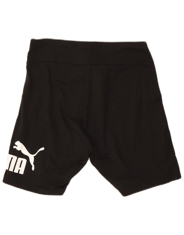 Pantaloni scurti sport grafic Puma pentru femei UK 14, mari, negru, bumbac