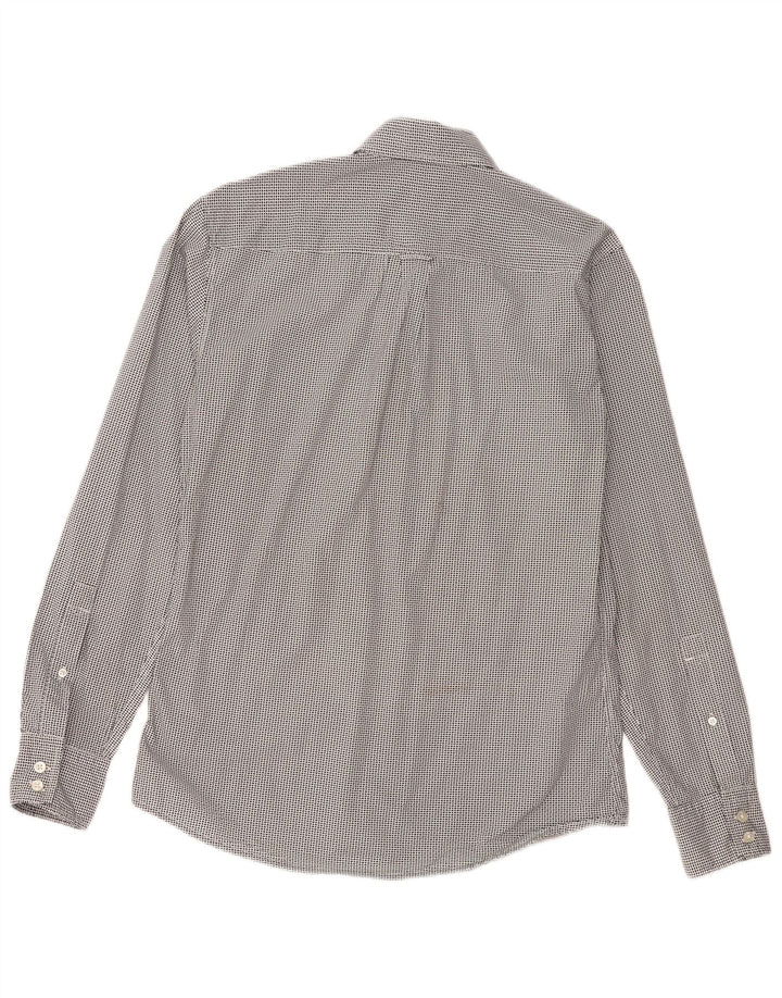 Cămașă pentru bărbați Hugo Boss Regular Fit, bumbac geometric negru mediu