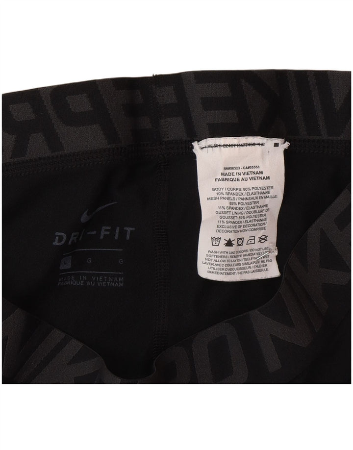 Leggings crop grafic Nike Dri Fit pentru bărbați, mari, negru, poliester
