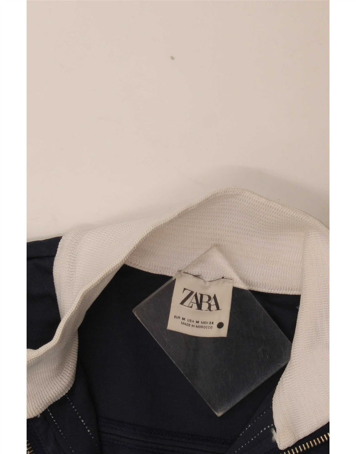 Jachetă de top pentru trening pentru femei Zara UK 14 Medium Bleumarin Colorblock