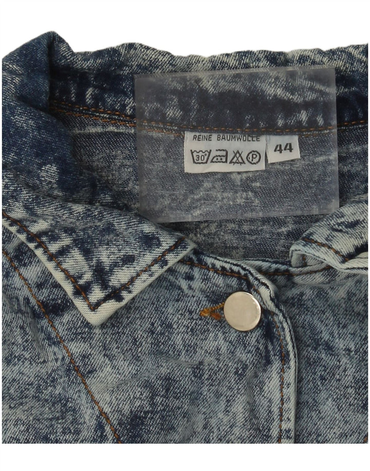 Jachetă de blugi supradimensionată, vintage, pentru femei, IT 44, bumbac albastru mediu