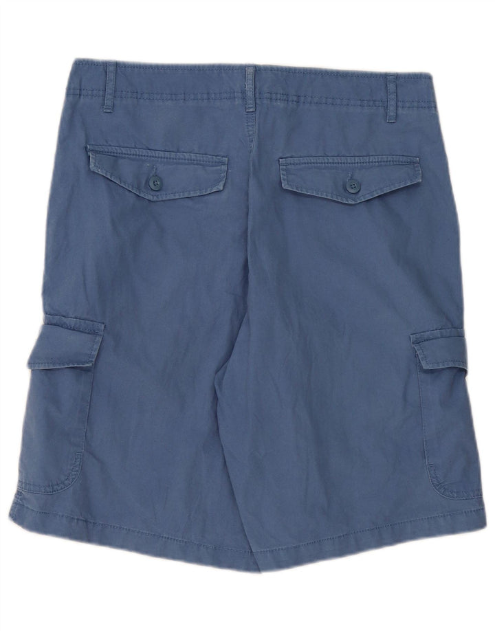 MARKS & SPENCER Pantaloni scurți cargo pentru bărbați W32, bumbac albastru mediu