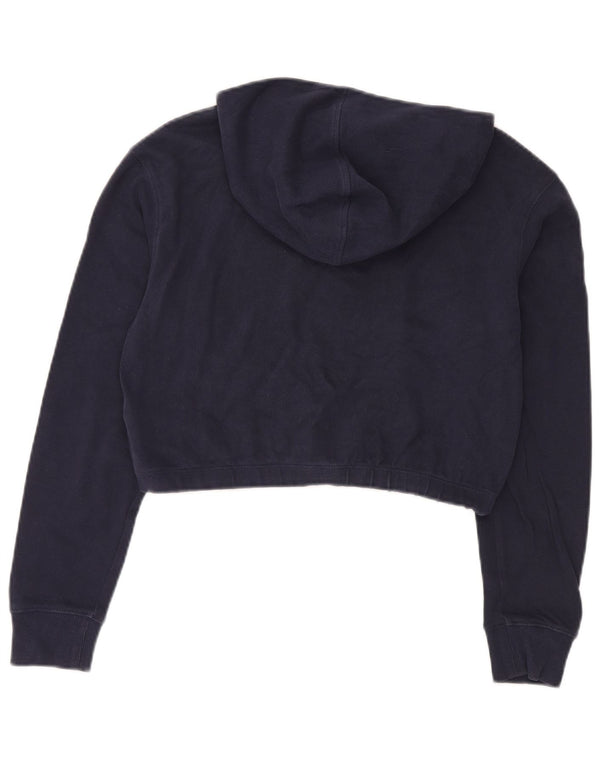 Jumper Tommy Hilfiger pentru femei Crop Graphic Hoodie UK 6 XS Bumbac bleumarin
